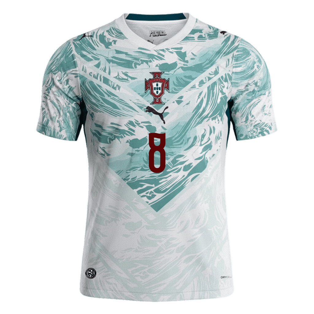 Portugal Auswärtstrikot 2026 Fan-Version B.FERNANDES #8