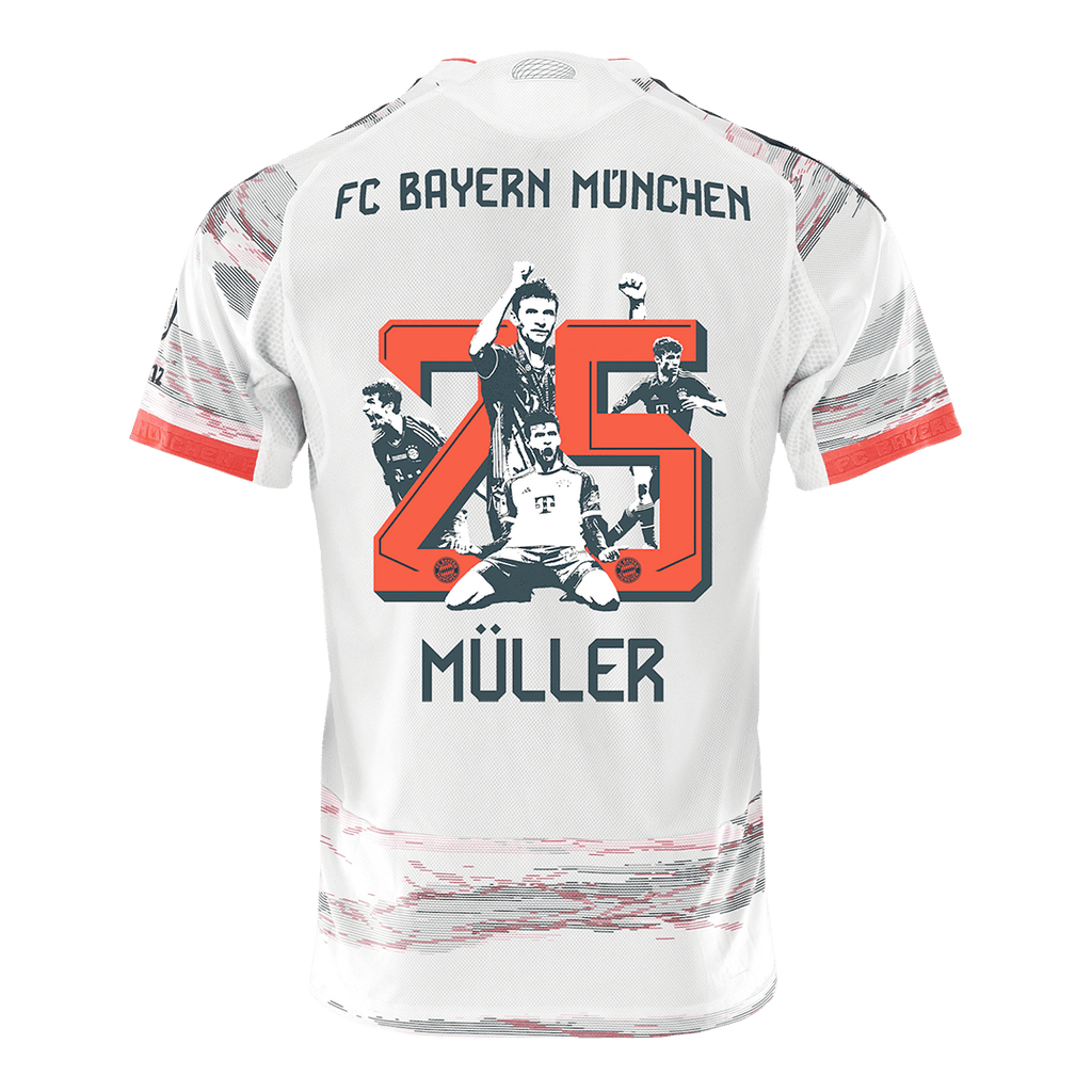 Bayern München Auswärtstrikot 2025/26 Spieler-Version MÜLLER Special #25