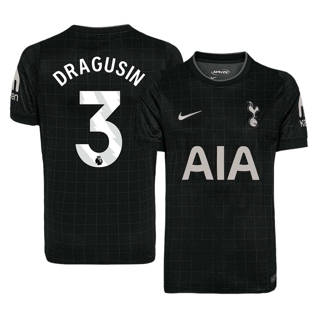 Tottenham Hotspur Auswärtstrikot 2025/26 Fan-Version DRAGUSIN #3