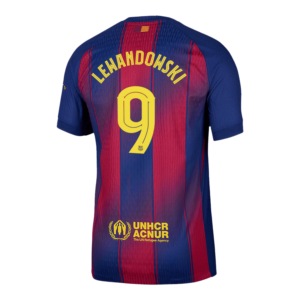 Barcelona Heimtrikot 2025/26 Spieler-Version LEWANDOWSKI #9 UCL