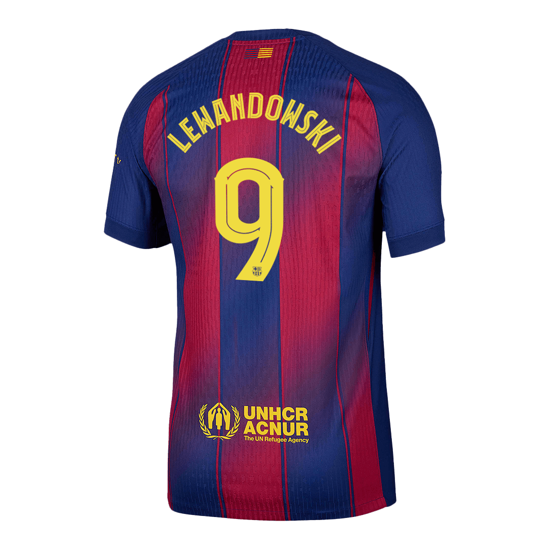 Barcelona Heimtrikot 2025/26 Spieler-Version LEWANDOWSKI #9 UCL