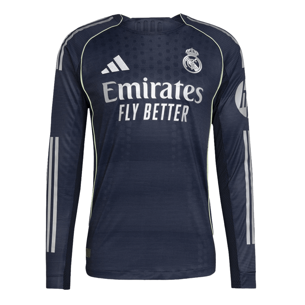 Real Madrid Auswärtstrikot Langarm 2025/26 Spieler-Version