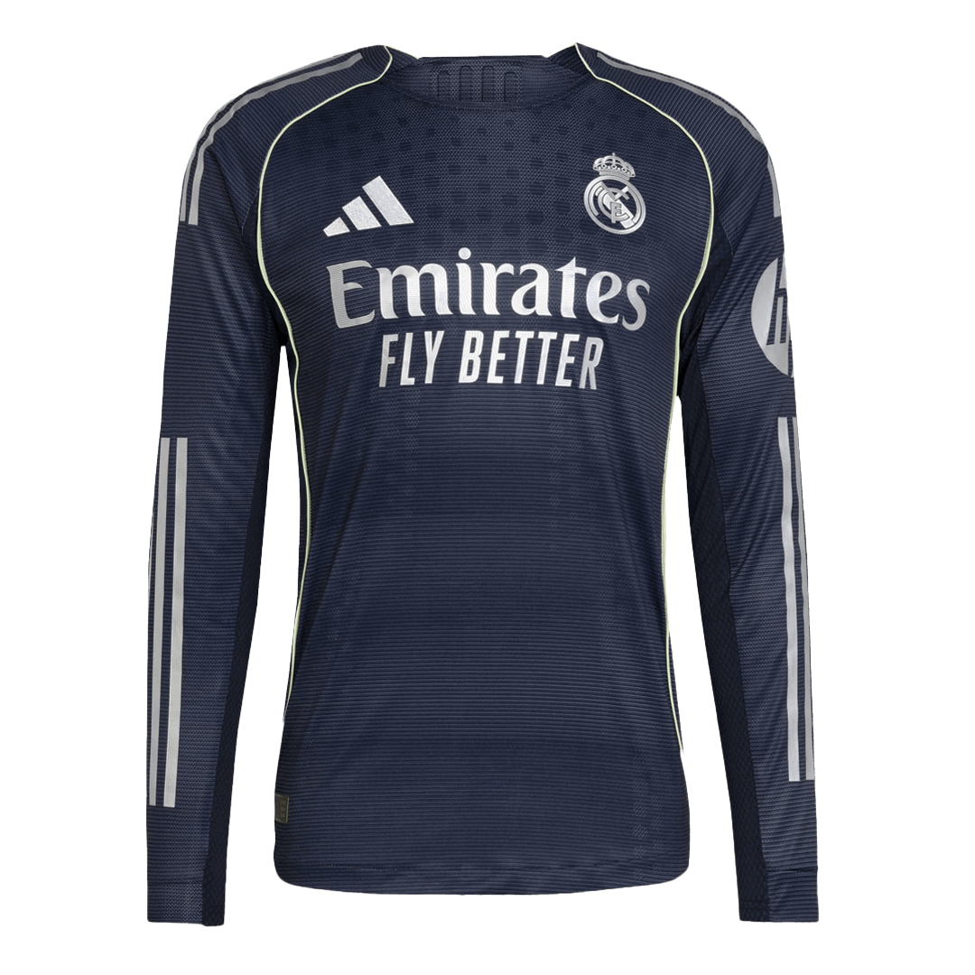 Real Madrid Auswärtstrikot Langarm 2025/26 Spieler-Version