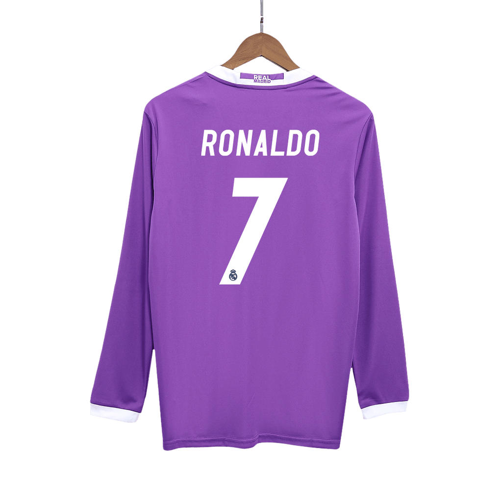 Real Madrid Retro Auswärtstrikot Langarm 2016/17 RONALDO #7