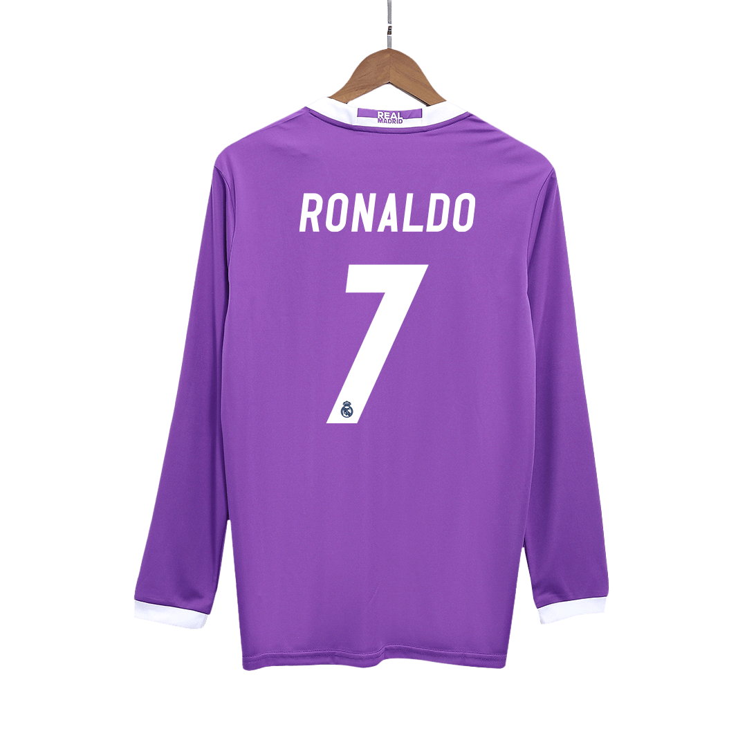 Real Madrid Retro Auswärtstrikot Langarm 2016/17 RONALDO #7