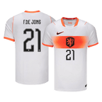 Netherlands Auswärtstrikot 2026 Fan-Version F.DE JONG #21