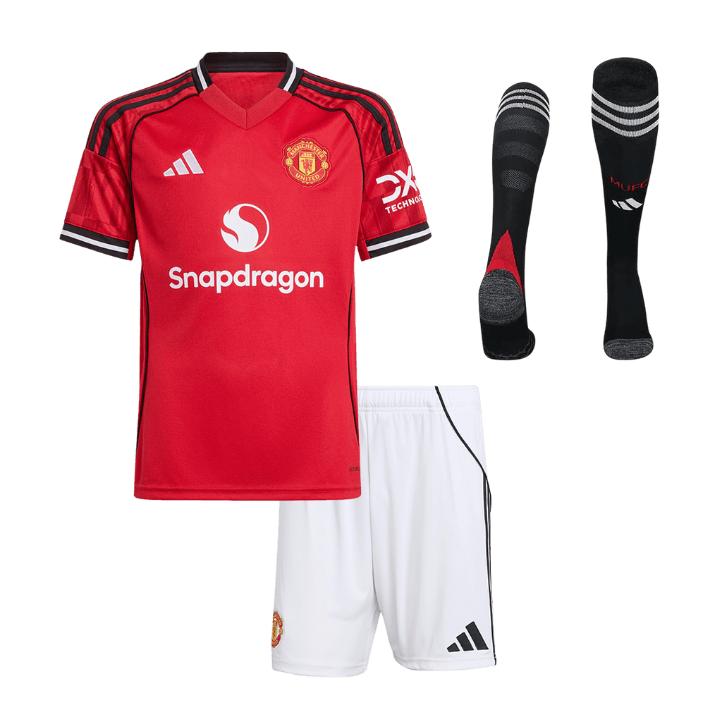 Manchester United Kinder Heimtrikot 3-teilig Set 2025/26