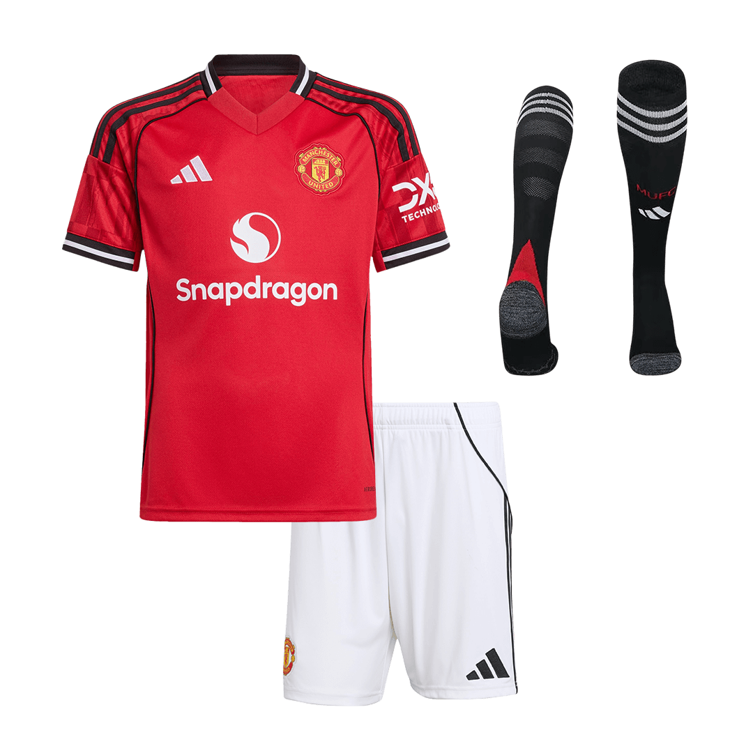 Manchester United Kinder Heimtrikot 3-teilig Set 2025/26