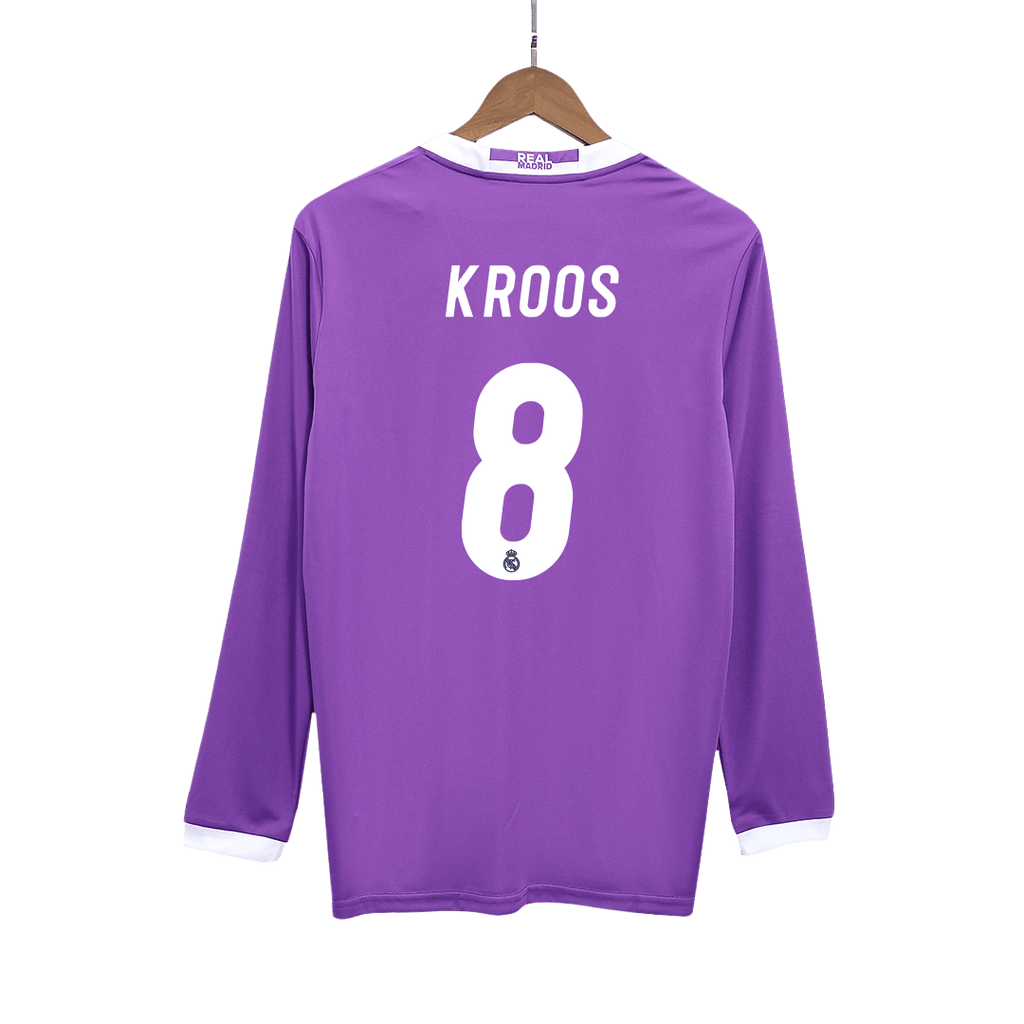 Real Madrid Retro Auswärtstrikot Langarm 2016/17 KROOS #8