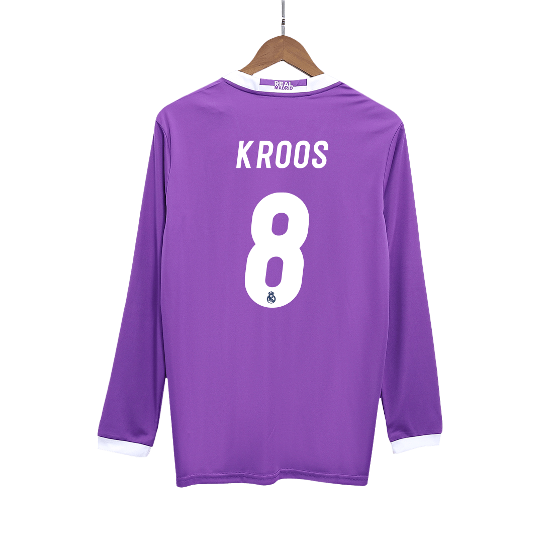 Real Madrid Retro Auswärtstrikot Langarm 2016/17 KROOS #8