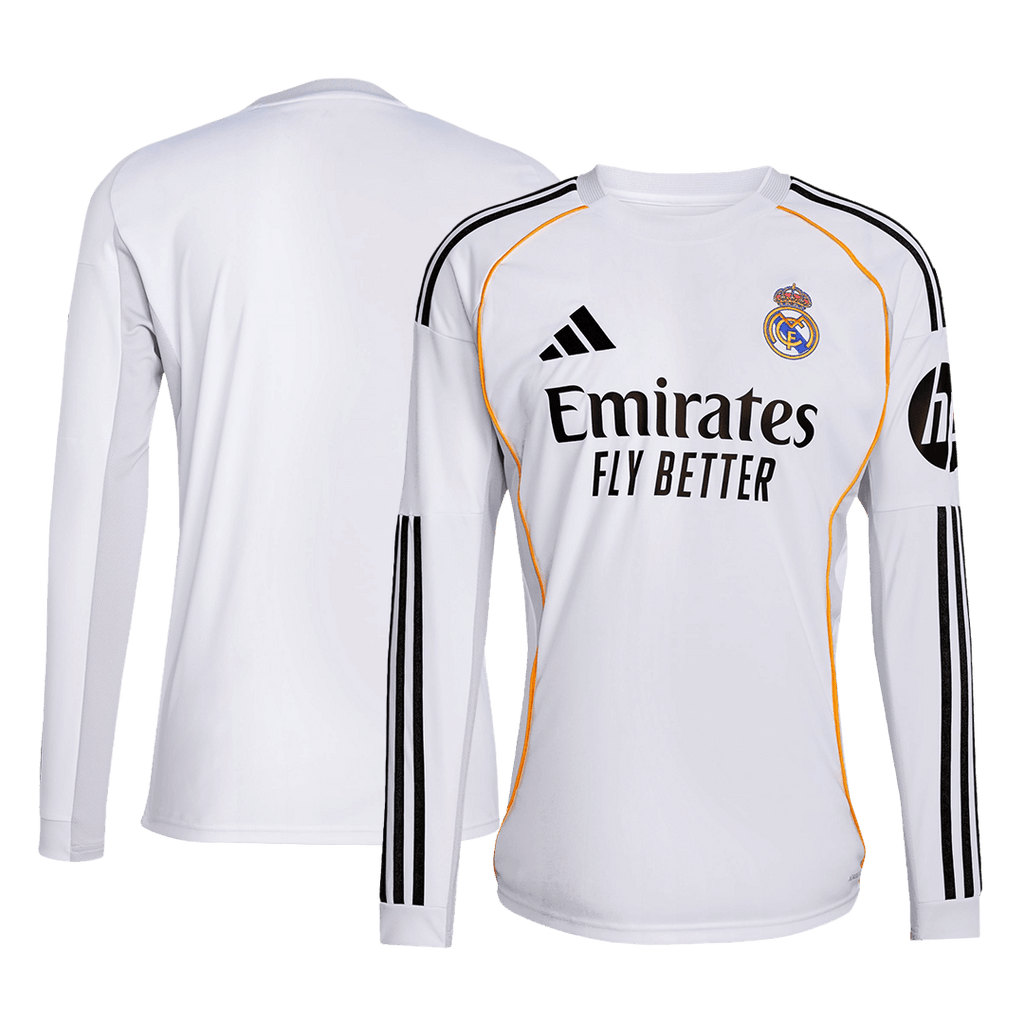 Real Madrid Heimtrikot Langarm 2025/26 Fan-Version