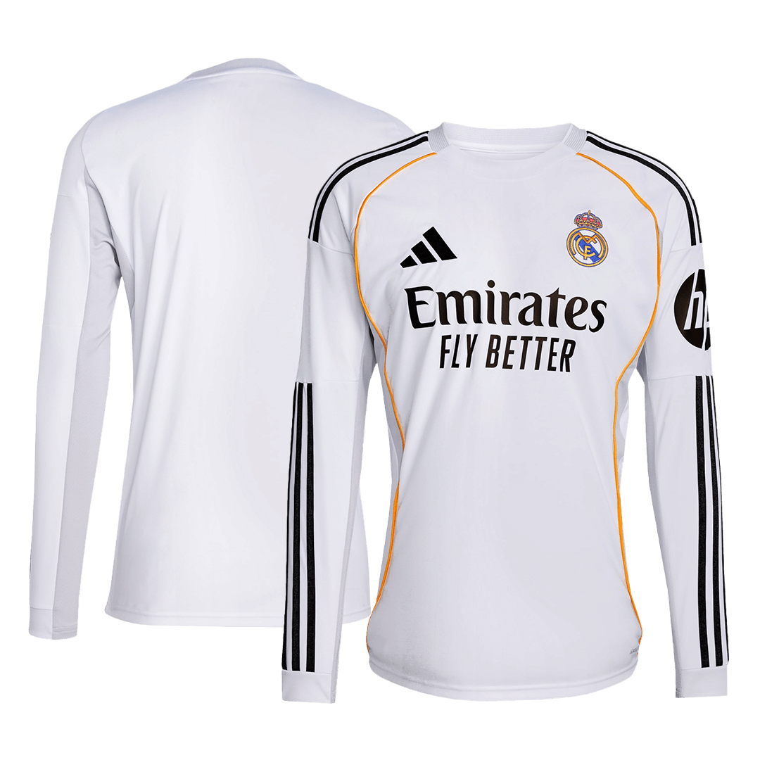 Real Madrid Heimtrikot Langarm 2025/26 Fan-Version