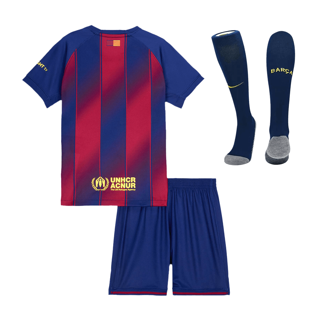 Barcelona Kinder Heimtrikot 3-teilig Set 2025/26