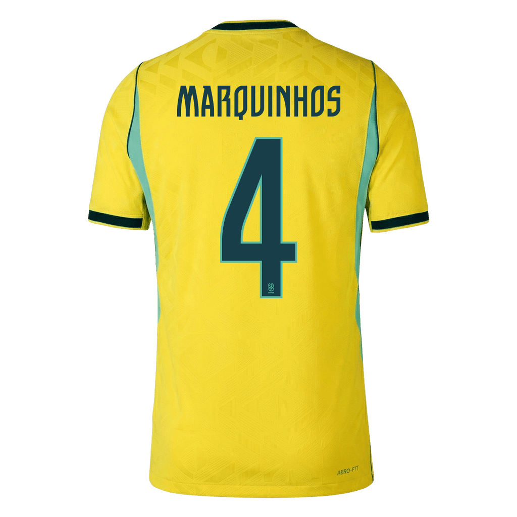 Brazil Heimtrikot 2026 Spieler-Version MARQUINHOS #4