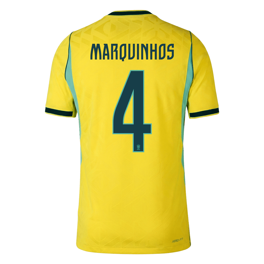 Brazil Heimtrikot 2026 Spieler-Version MARQUINHOS #4