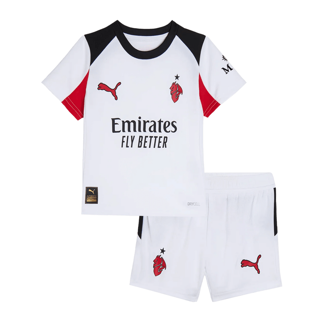 AC Milan Kinder Auswärtstrikot 2-teilig Set 2025/26