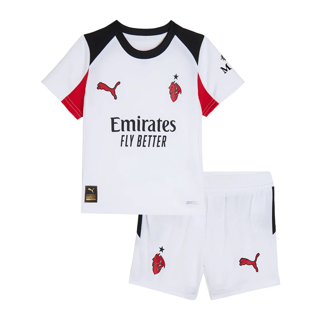 AC Milan Kinder Auswärtstrikot 2-teilig Set 2025/26