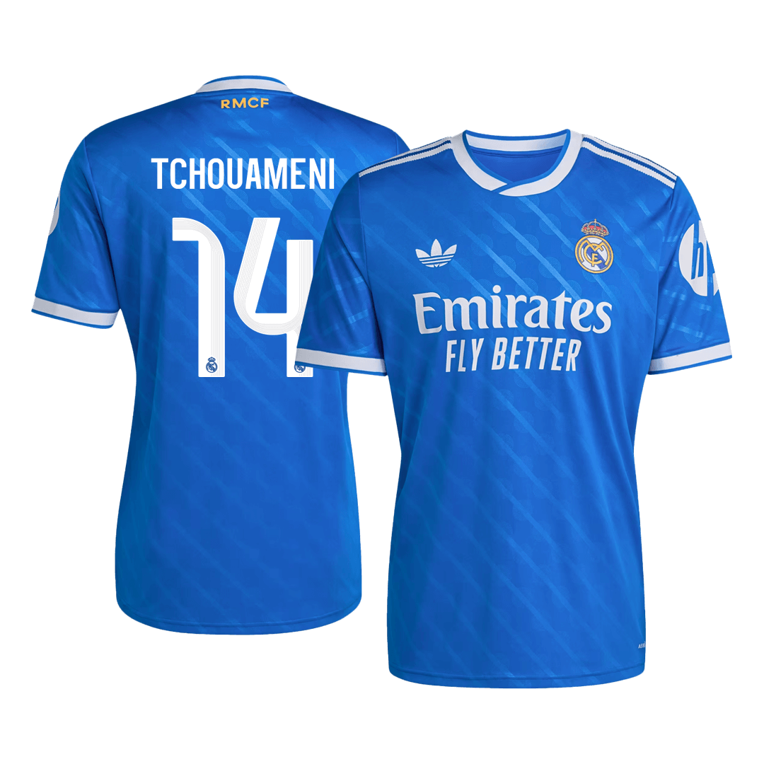 Real Madrid Ausweichtrikot 2025/26 Fan-Version TCHOUAMENI #14