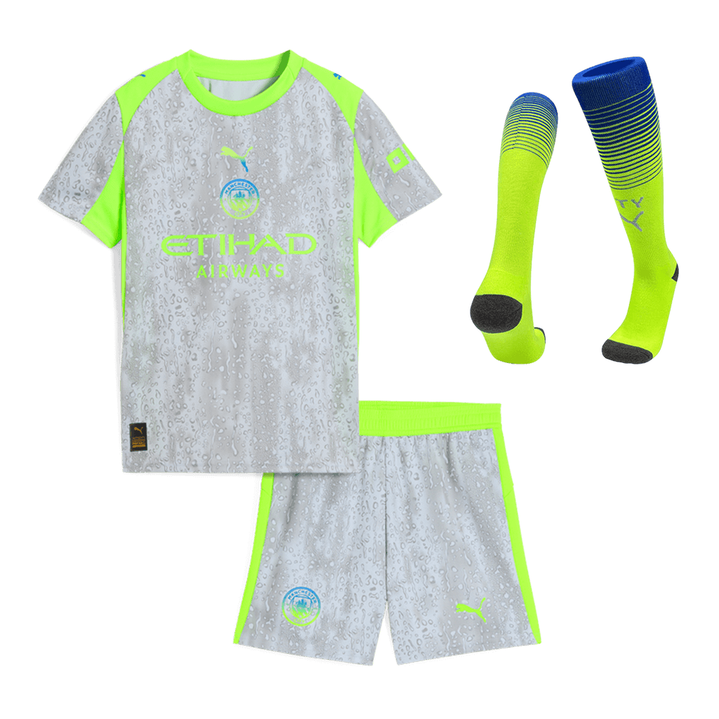 Manchester City Kinder Ausweichtrikot 3-teilig Set 2025/26