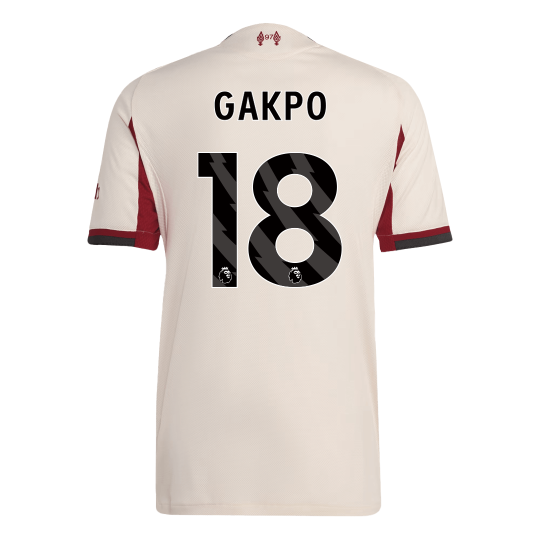 GAKPO #18 Liverpool Weg Spieler-Version Fußballtrikot 2025/26 - Slim Fit