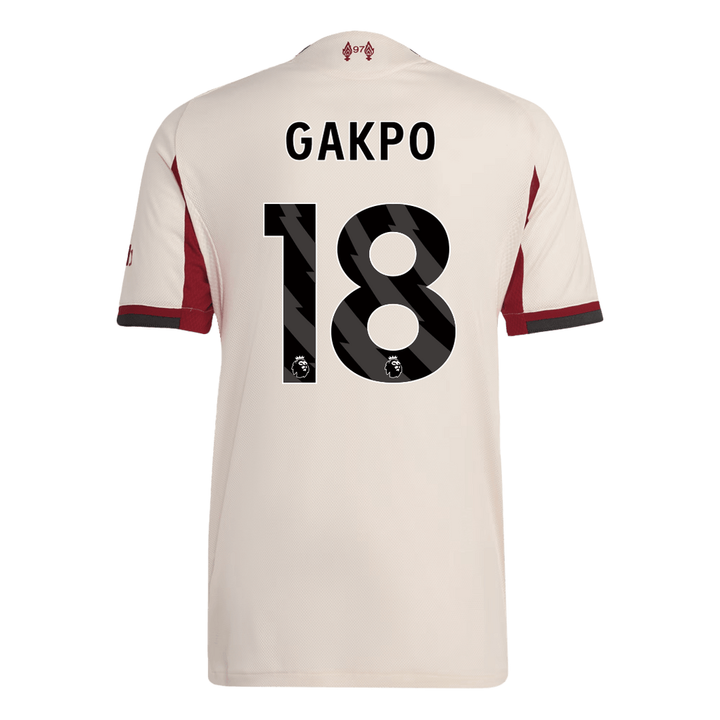 Liverpool Auswärtstrikot 2025/26 Spieler-Version GAKPO #18