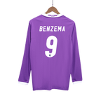 Real Madrid Retro Auswärtstrikot Langarm 2016/17 BENZEMA #9