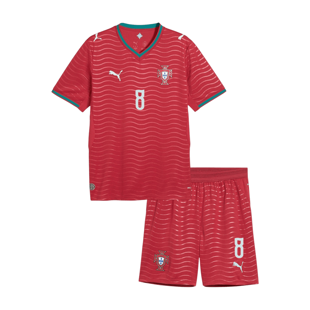 Portugal Kinder Heimtrikot 2-teilig Set 2026B. FERNANDES #8