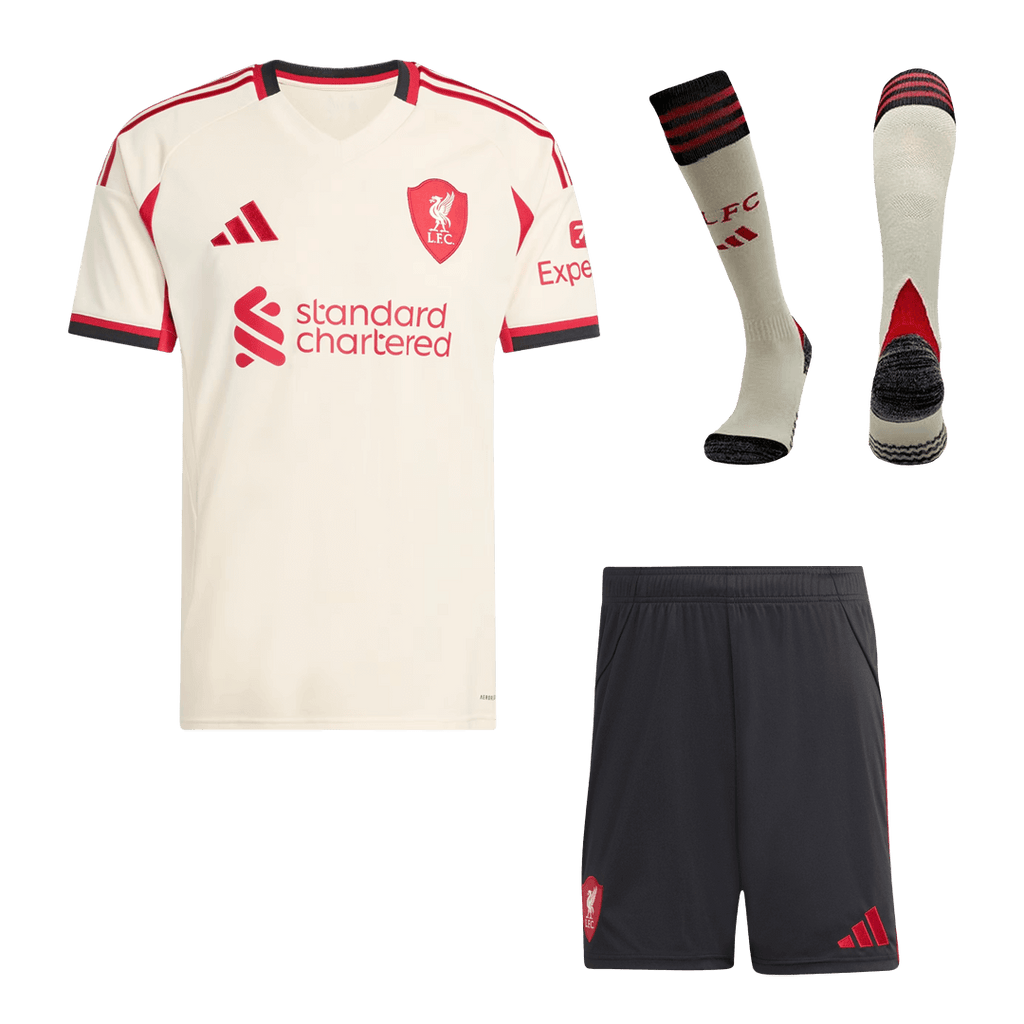 Liverpool Herren Auswärtstrikot Fan Version 3-teilig 2025/26