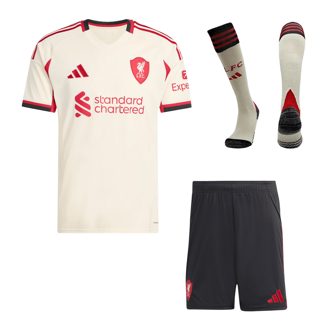 Liverpool Herren Auswärtstrikot Fan Version 3-teilig 2025/26