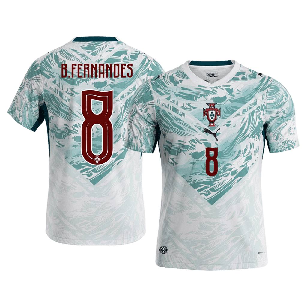 Portugal Auswärtstrikot 2026 Fan-Version B.FERNANDES #8