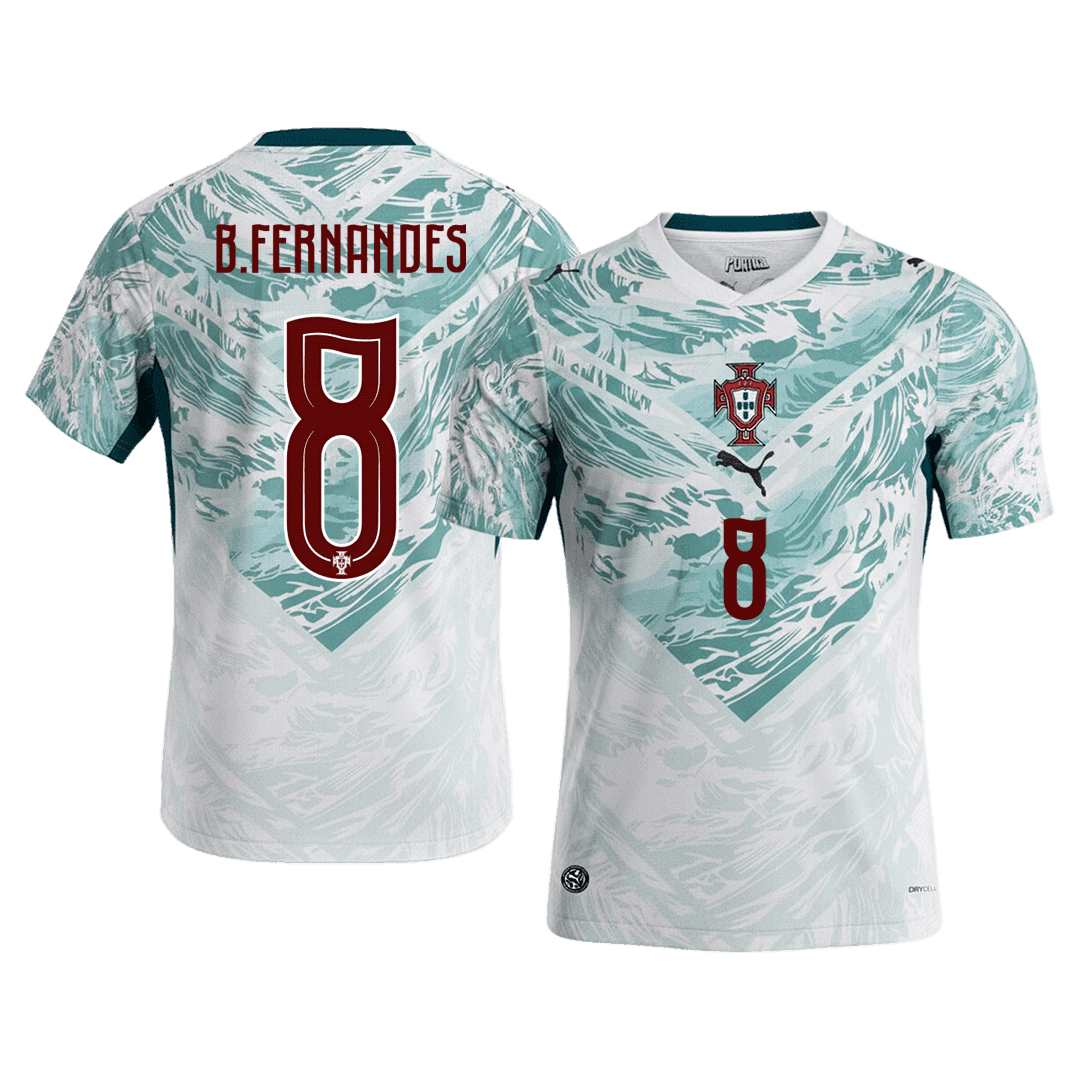 Portugal Auswärtstrikot 2026 Fan-Version B.FERNANDES #8