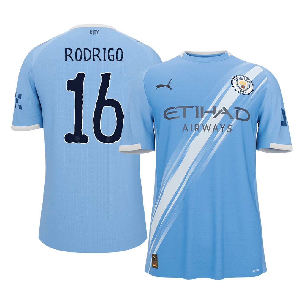 Manchester City Heimtrikot 2025/26 Fan-Version RODRIGO #16 Klub-WM