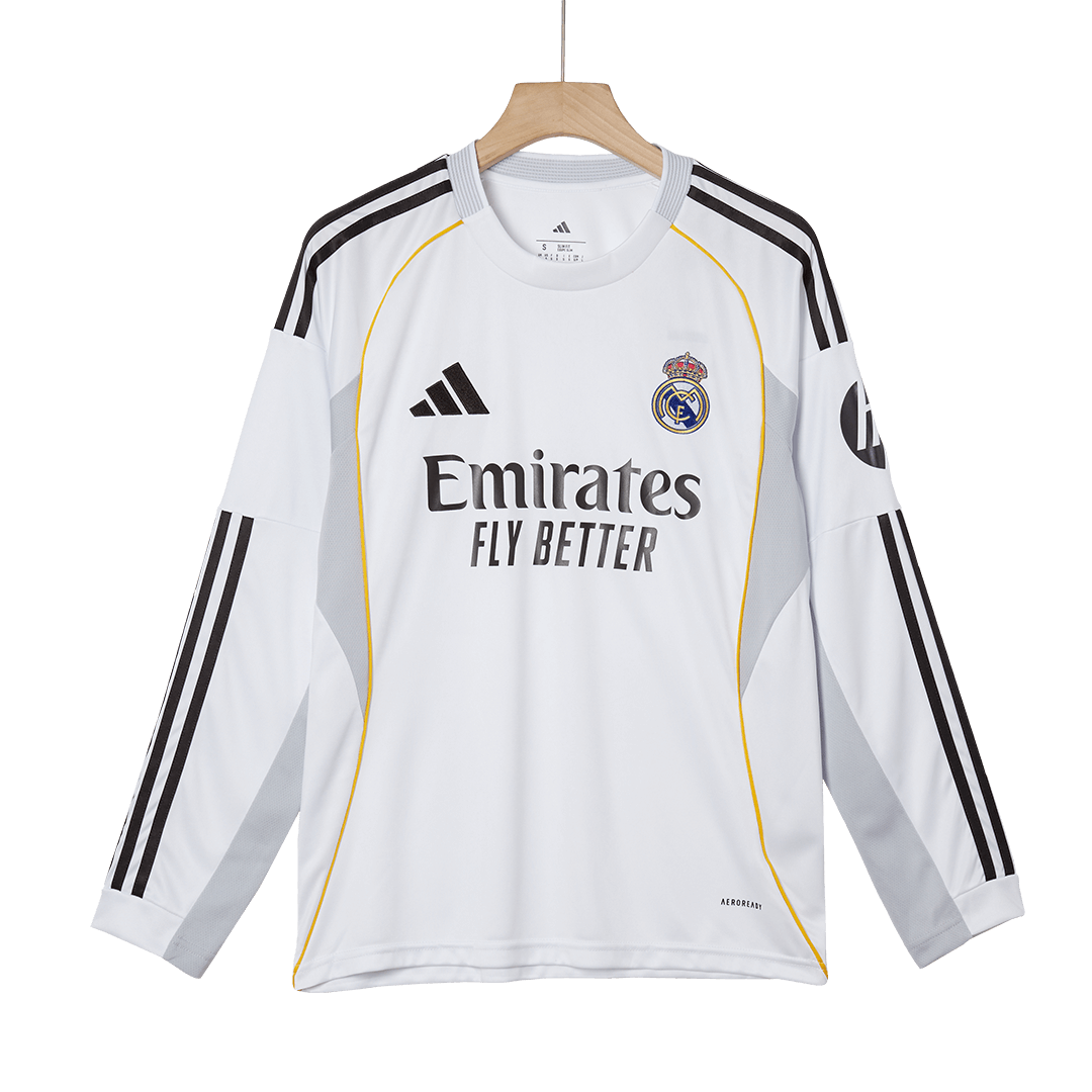 Real Madrid Heimtrikot Langarm 2025/26 Fan-Version