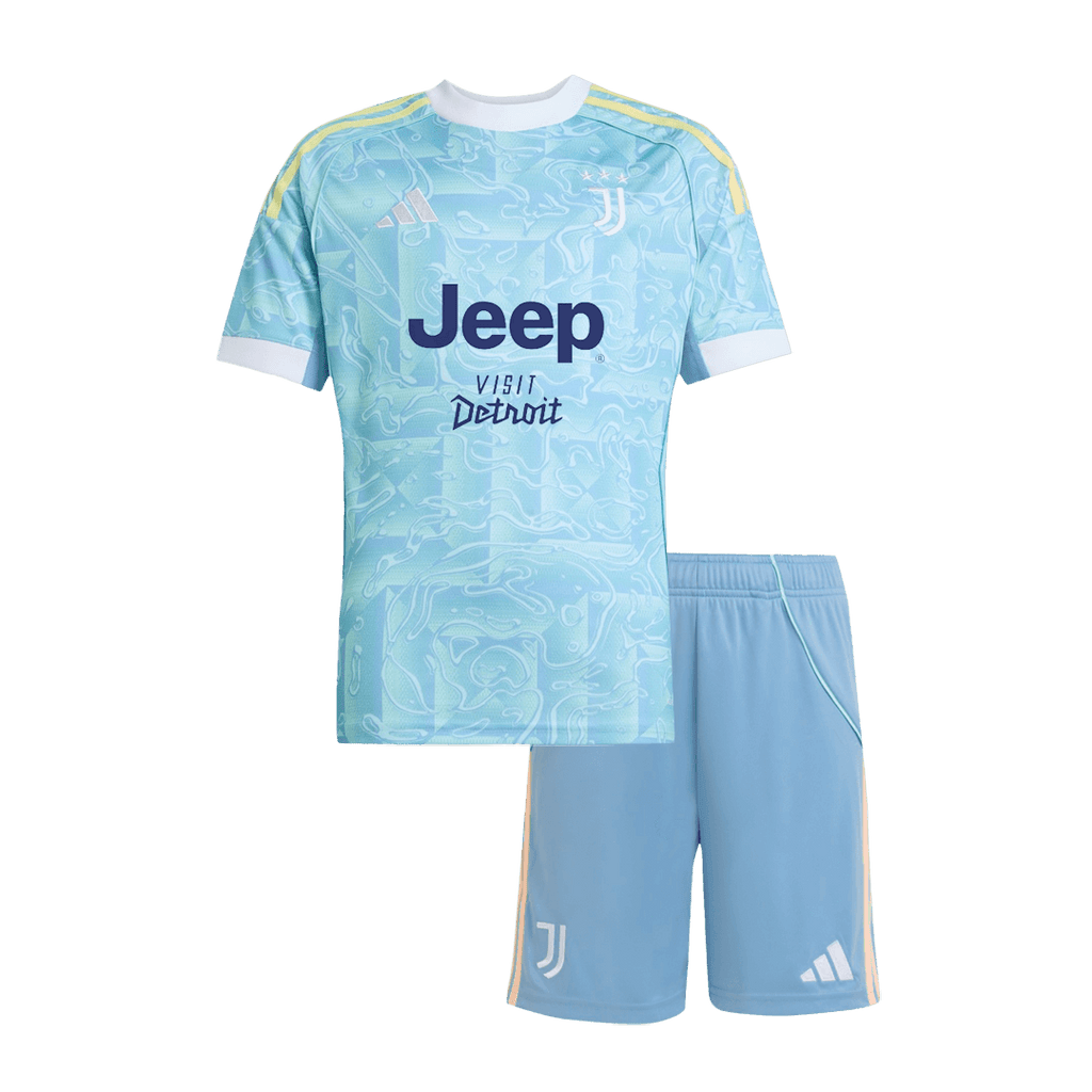 Juventus Kinder Auswärtstrikot 2-teilig Set 2025/26