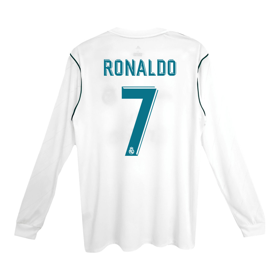 Real Madrid Retro Heimtrikot Langarm 2017/18 RONALDO #7