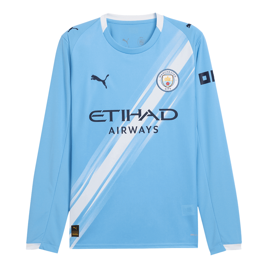 Manchester City Heimtrikot Langarm 2025/26 Fan-Version