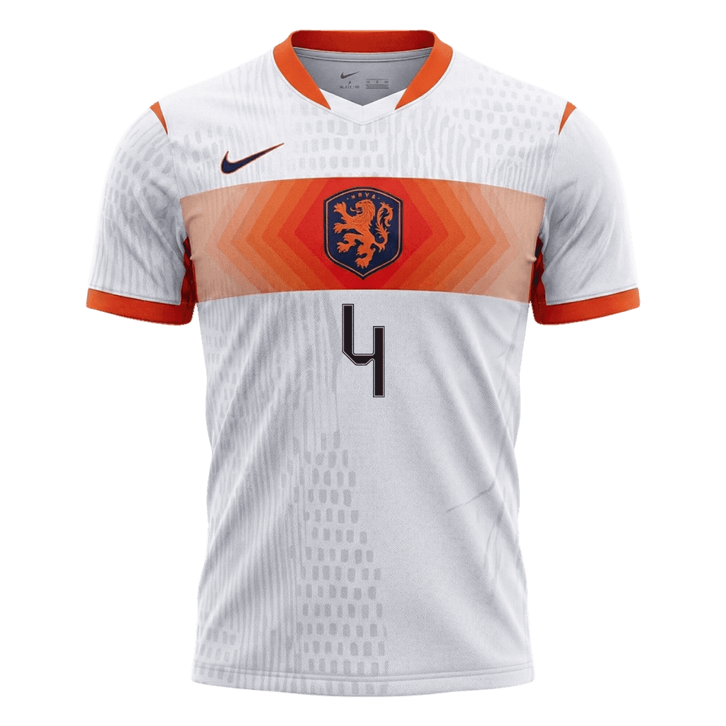 Netherlands Auswärtstrikot 2026 Spieler-Version VIRGIL #4