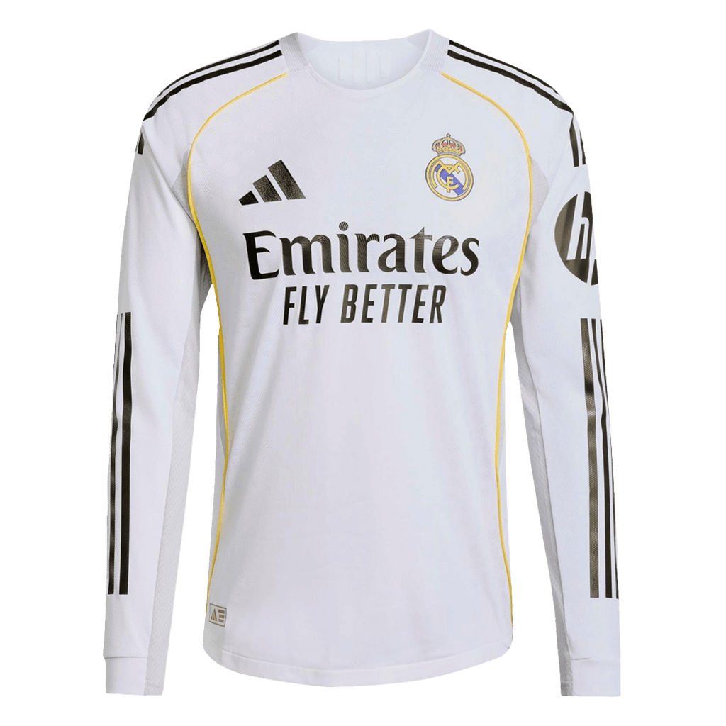 Real Madrid Heimtrikot Langarm 2025/26 Spieler-Version