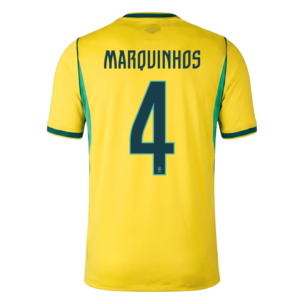 Brazil Heimtrikot 2026 Fan-Version MARQUINHOS #4