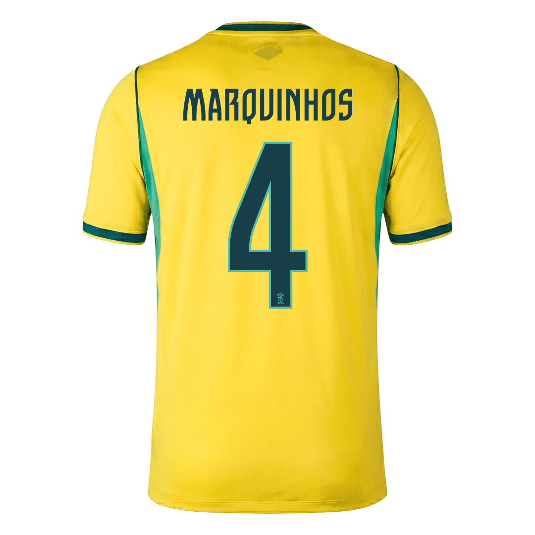Brazil Heimtrikot 2026 Fan-Version MARQUINHOS #4