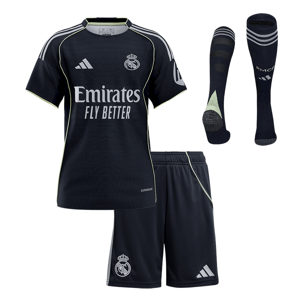 Real Madrid Kinder Auswärtstrikot 3-teilig Set 2025/26