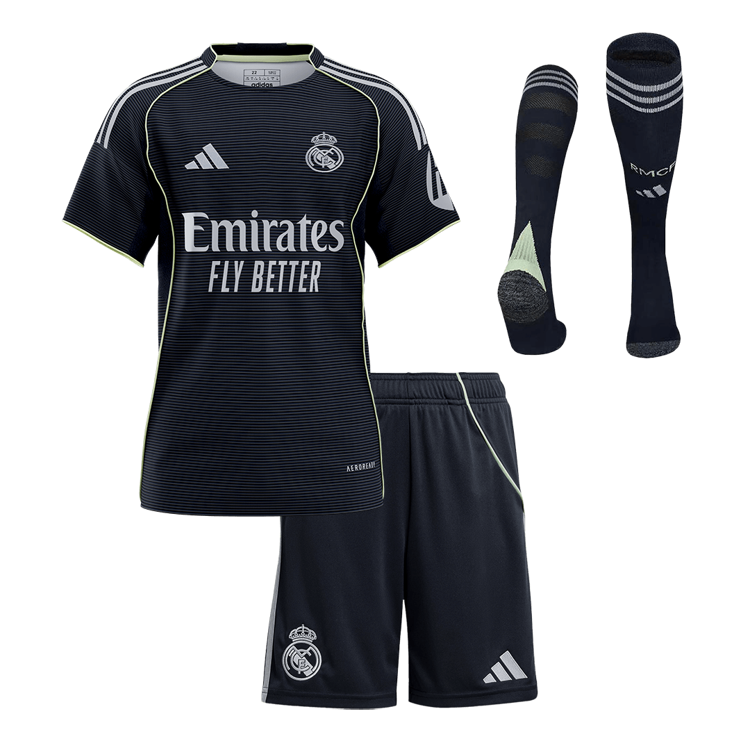 Real Madrid Kinder Auswärtstrikot 3-teilig Set 2025/26