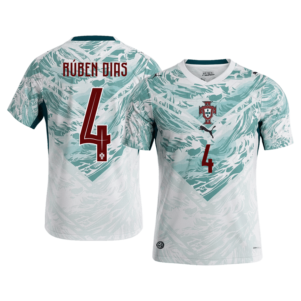 Portugal Auswärtstrikot 2026 Fan-Version RÚBEN DIAS #4