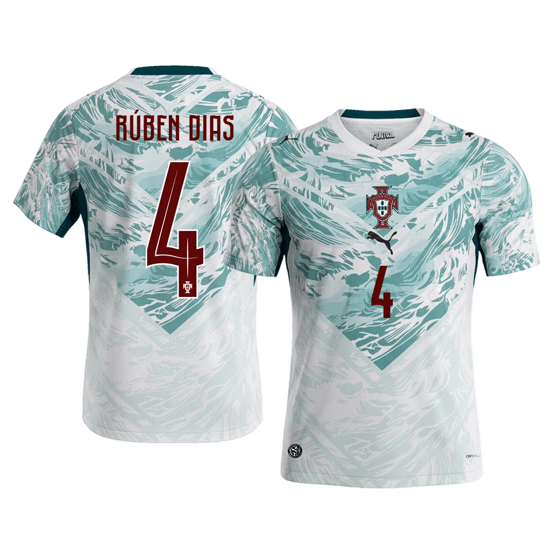 Portugal Auswärtstrikot 2026 Fan-Version RÚBEN DIAS #4