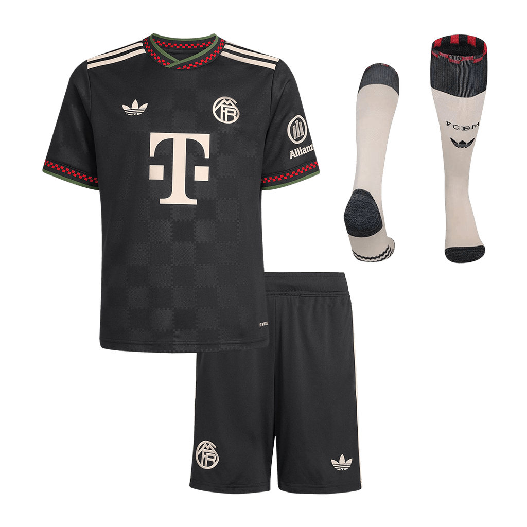 Bayern München Kinder Ausweichtrikot 3-teilig Set 2025/26