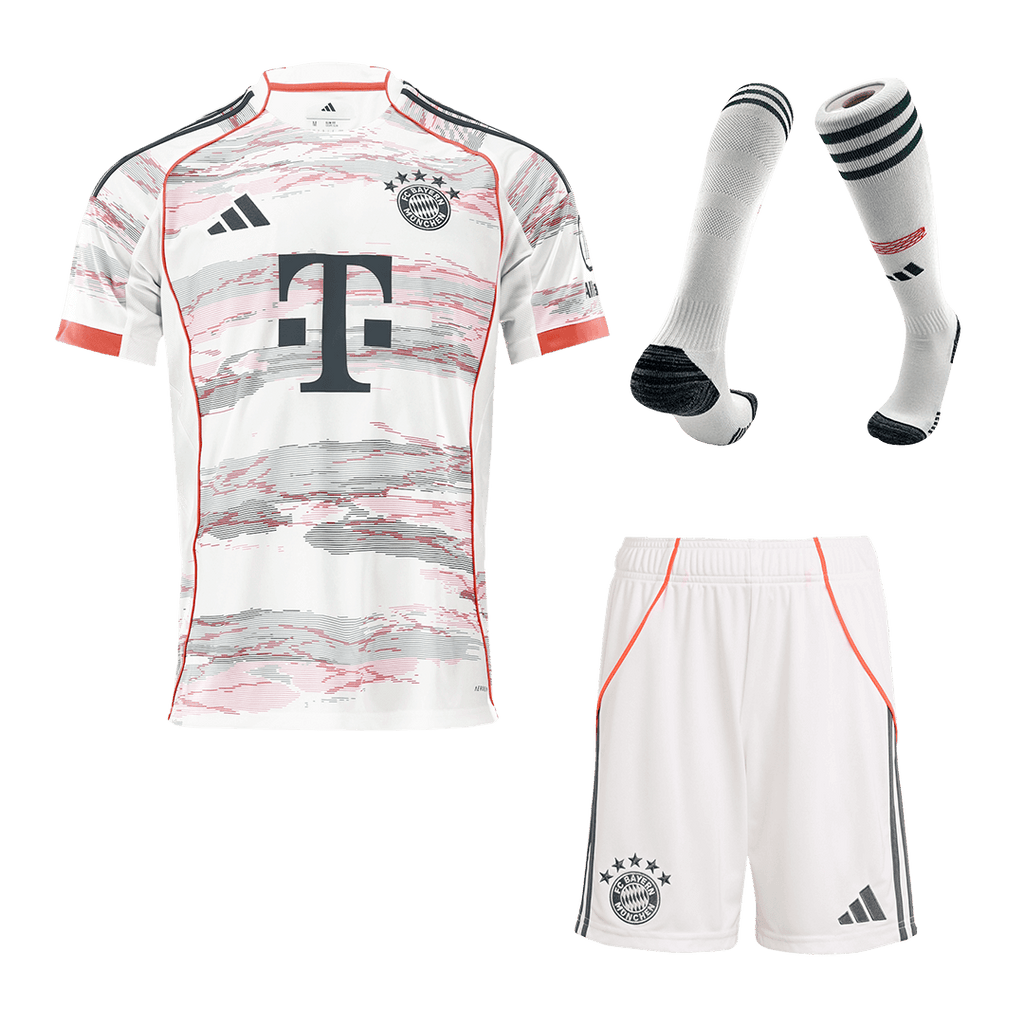 Bayern München Herren Auswärtstrikot Fan Version 3-teilig 2025/26