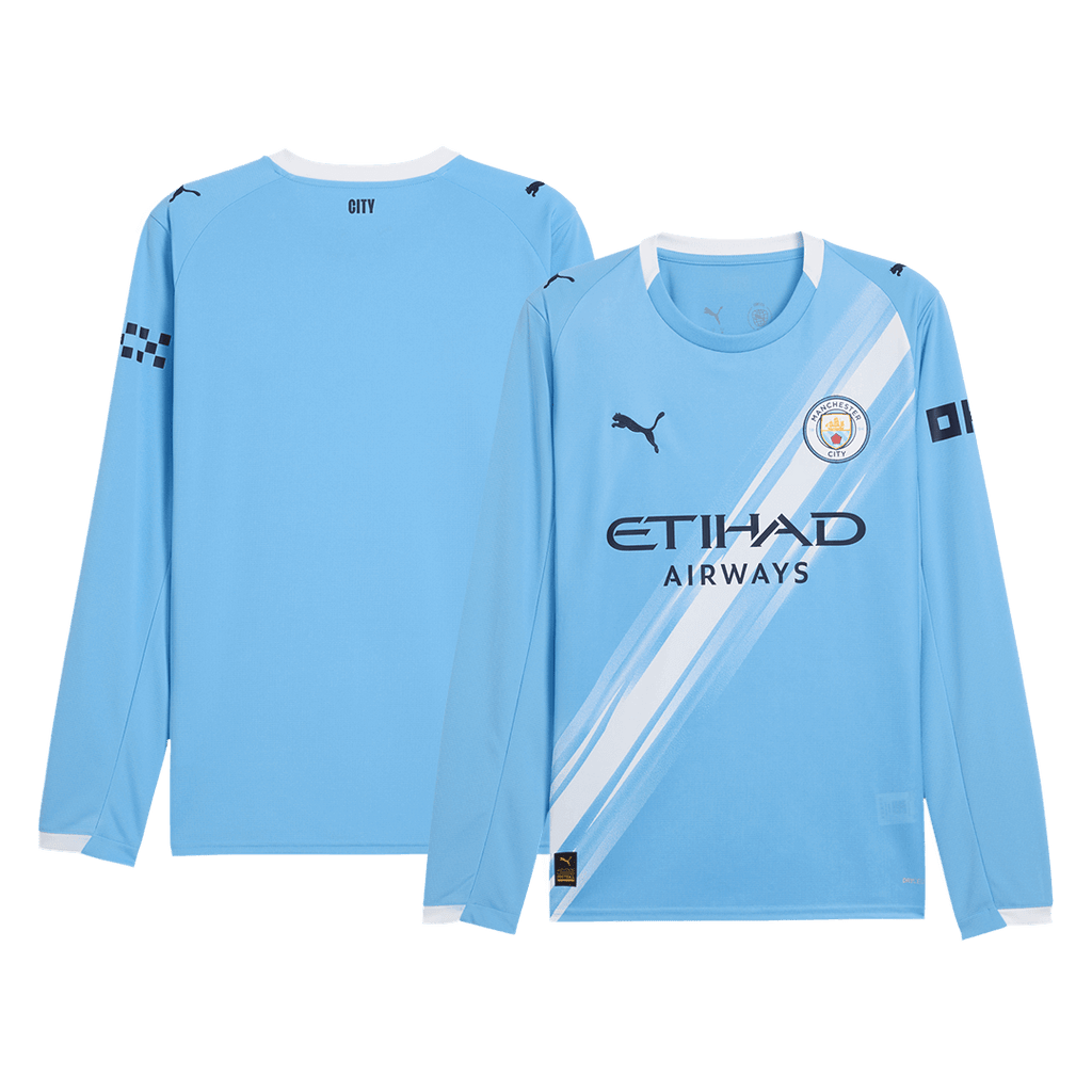 Manchester City Heimtrikot Langarm 2025/26 Fan-Version