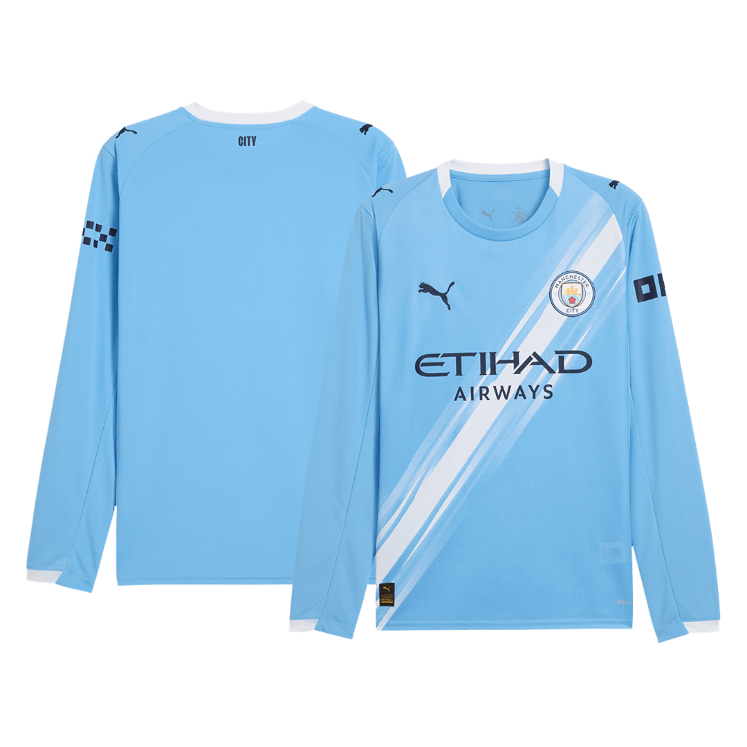 Manchester City Heimtrikot Langarm 2025/26 Fan-Version