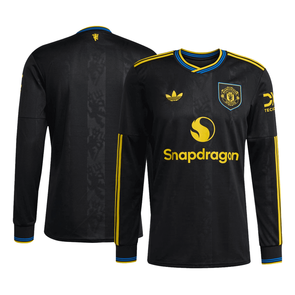 Manchester United Ausweichtrikot Langarm 2025/26 Fan-Version