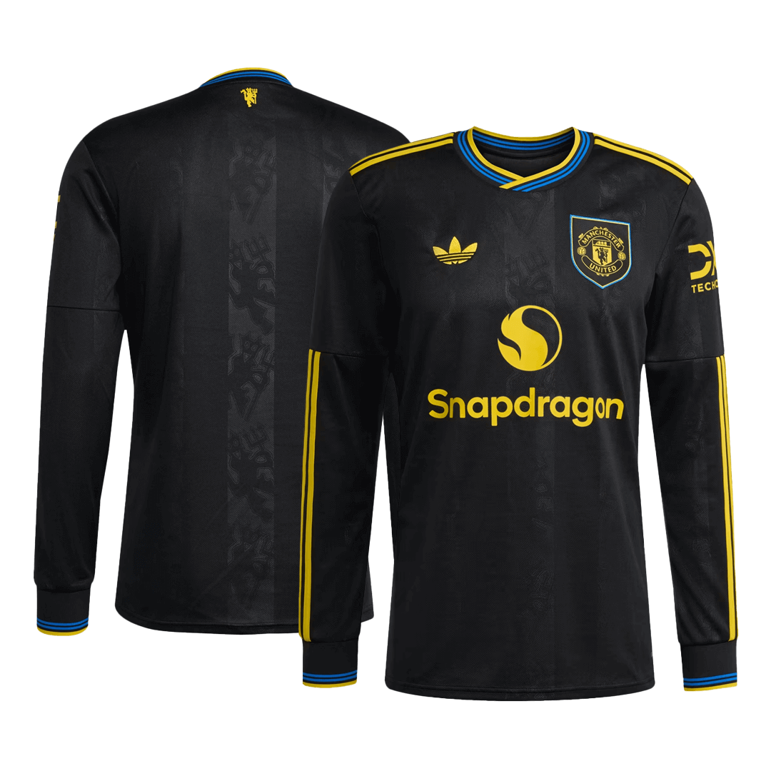 Manchester United Ausweichtrikot Langarm 2025/26 Fan-Version